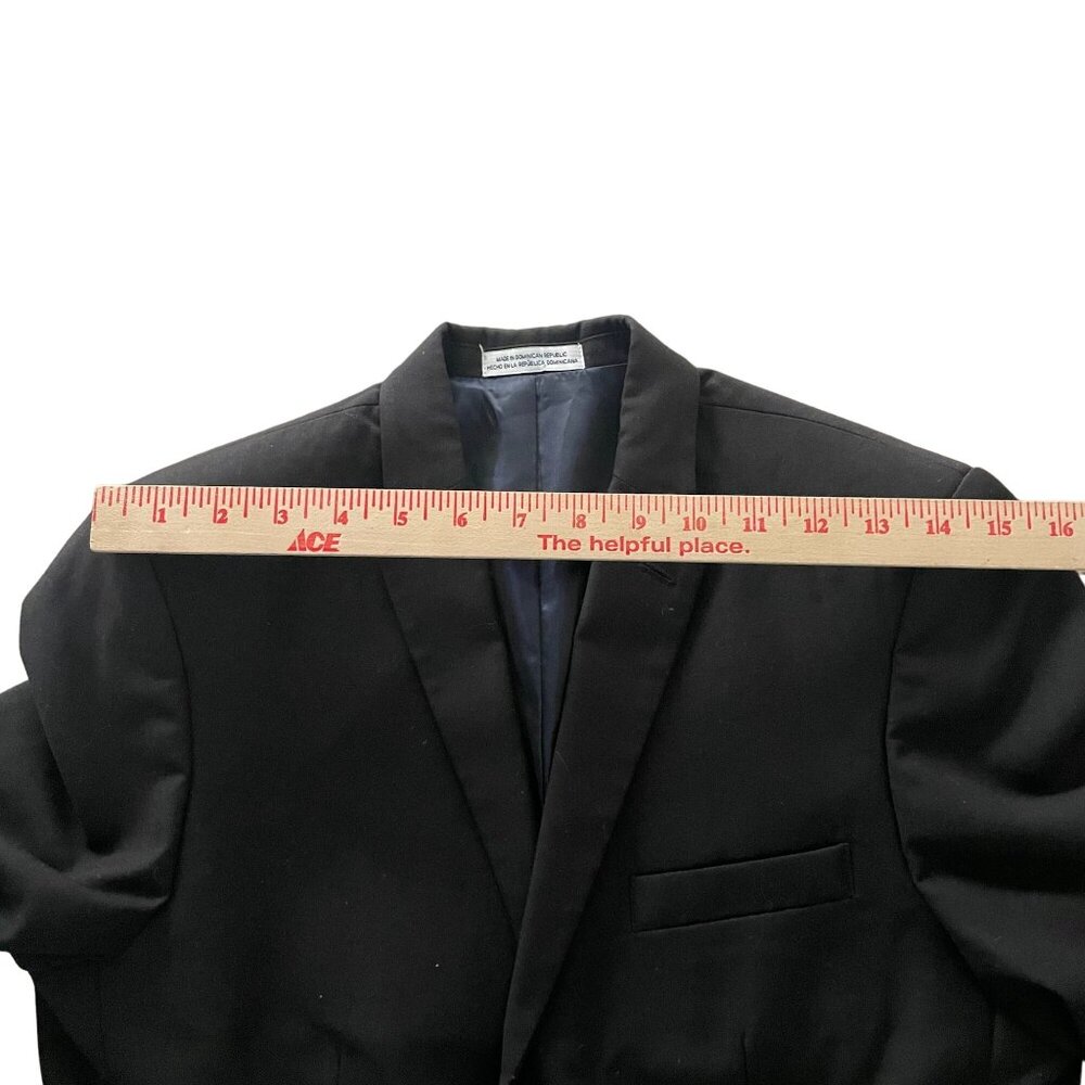Izod Wool Single-Breasted Blazer Jacket Boys Size 16 Black Business Career - Picture 13 of 13
